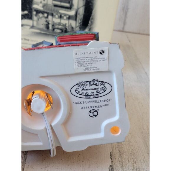 Dept 56 05826 Jack's Umbrella Shop snow village accessory Xmas - Picture 9 of 9